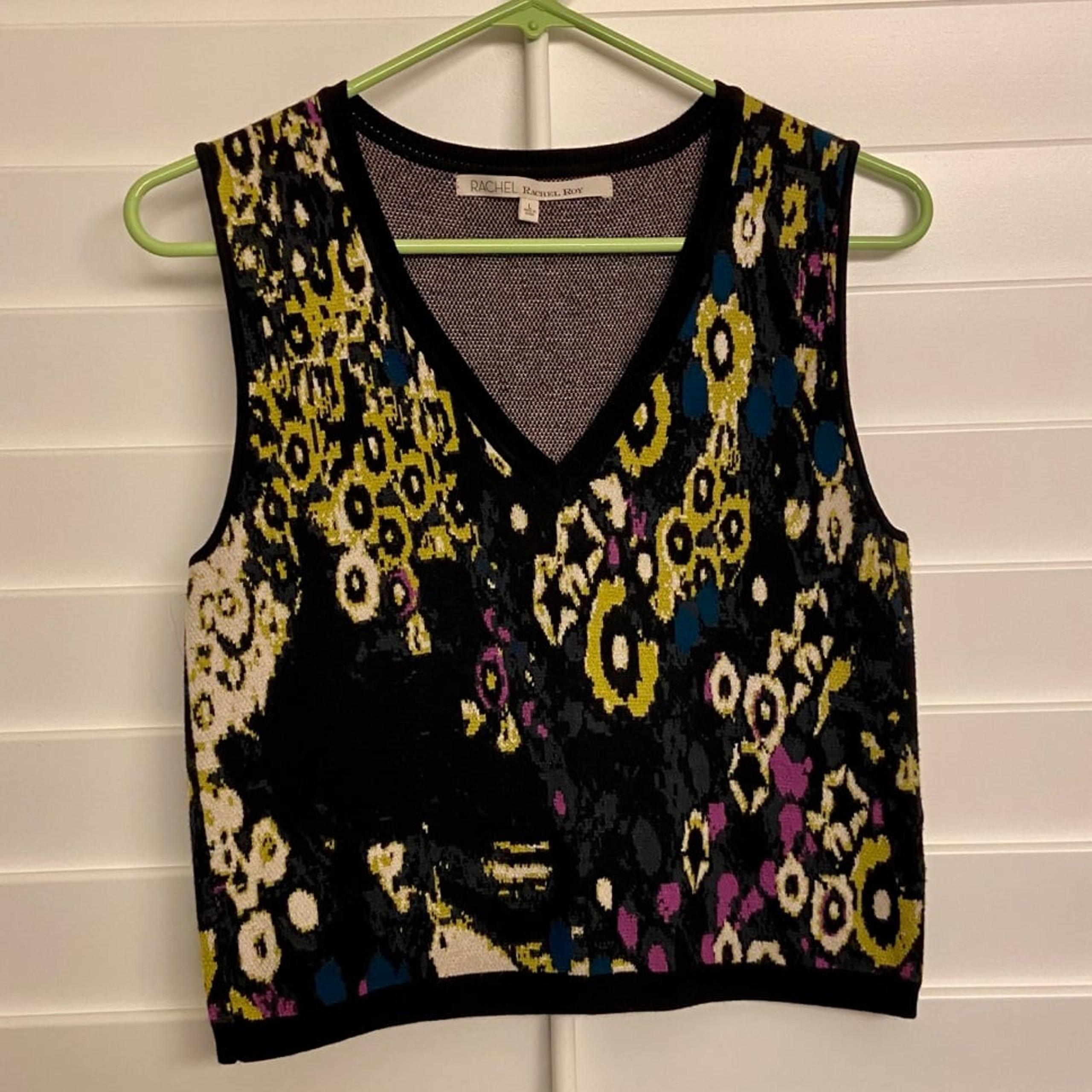 Rachel Roy Floral Graphic Sweater Vest