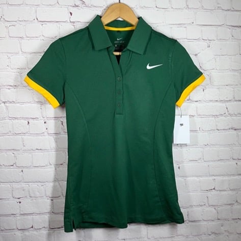 *NWT* Nike Dri-Fit Women's Short Sleeve 1/4 Button Golf Polo Sz Small Multicolor