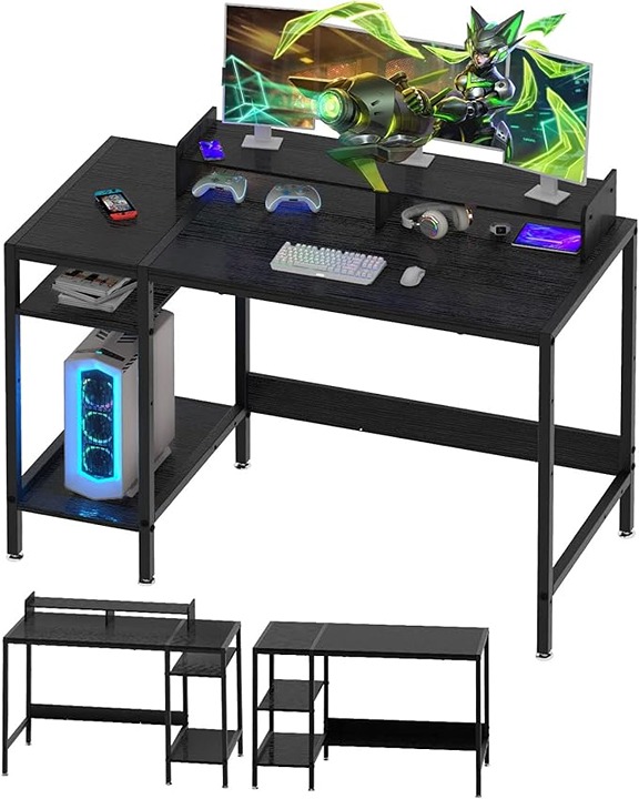 Computer Desk 38” Gaming Desk with Storage