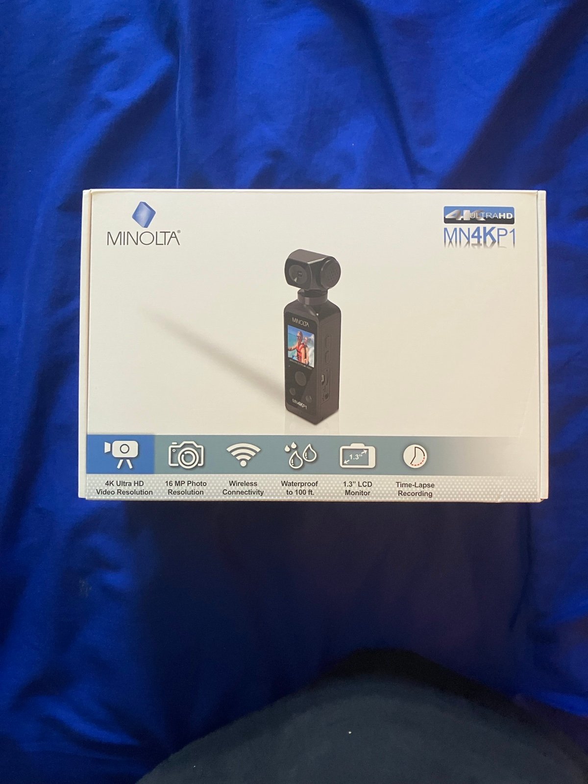 Minolta 4K Ultra HD Pocket Camcorder with Wi-Fi