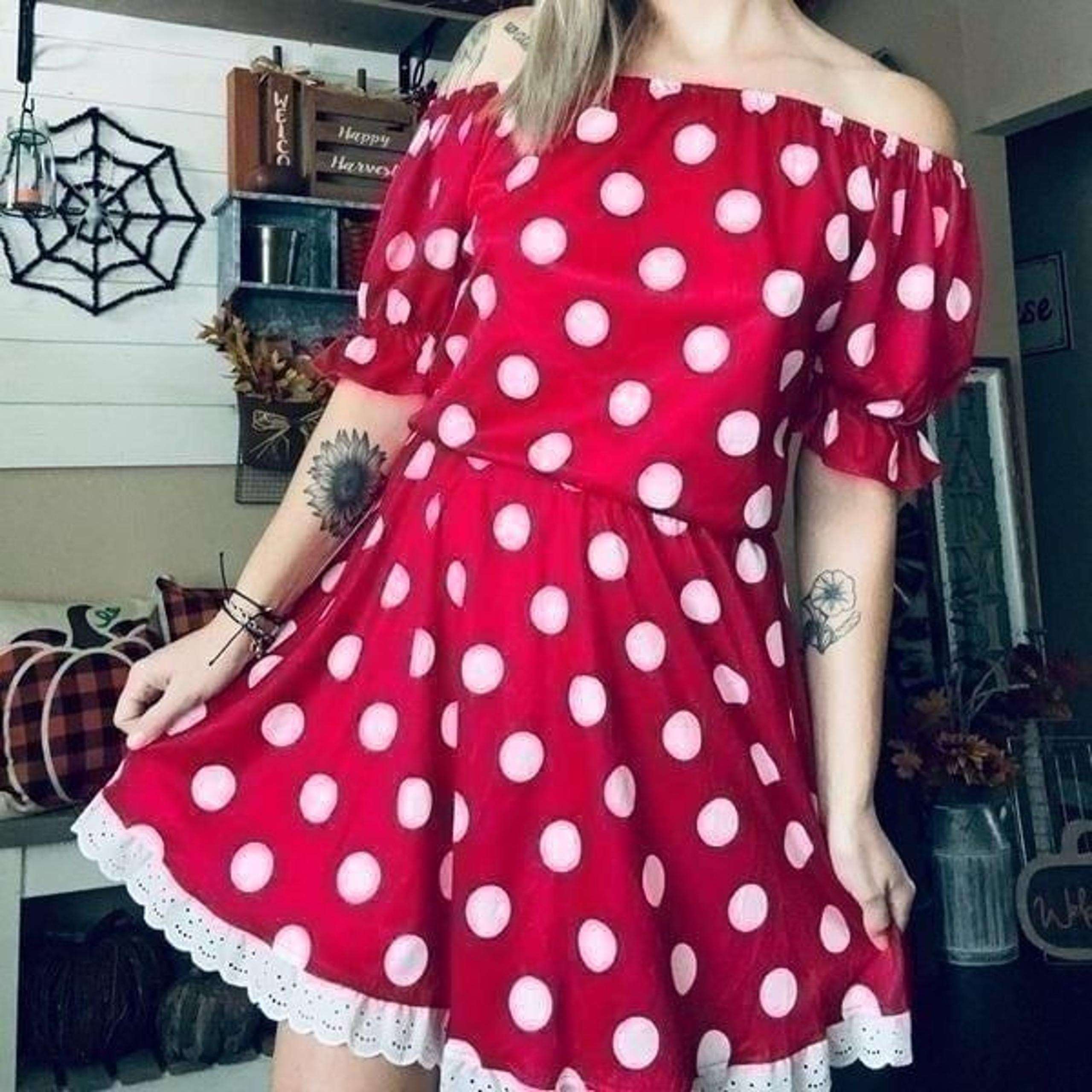 Vintage California Costumes Little Miss Minnie Mouse Adult Halloween Costume