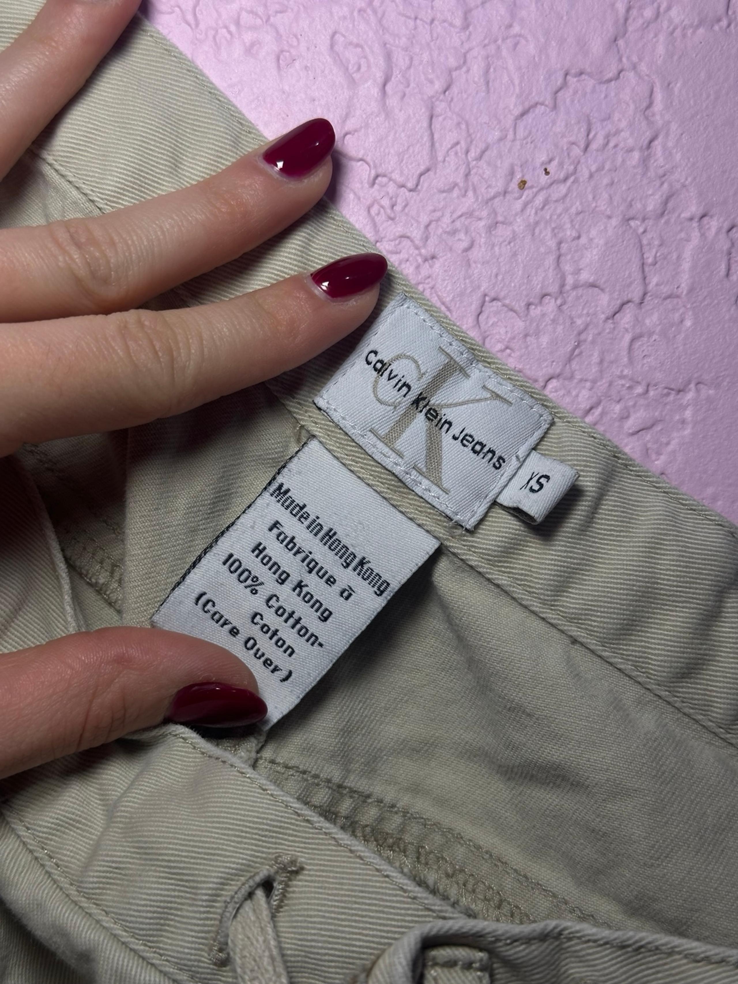 Beige Calvin Klein cargo pants