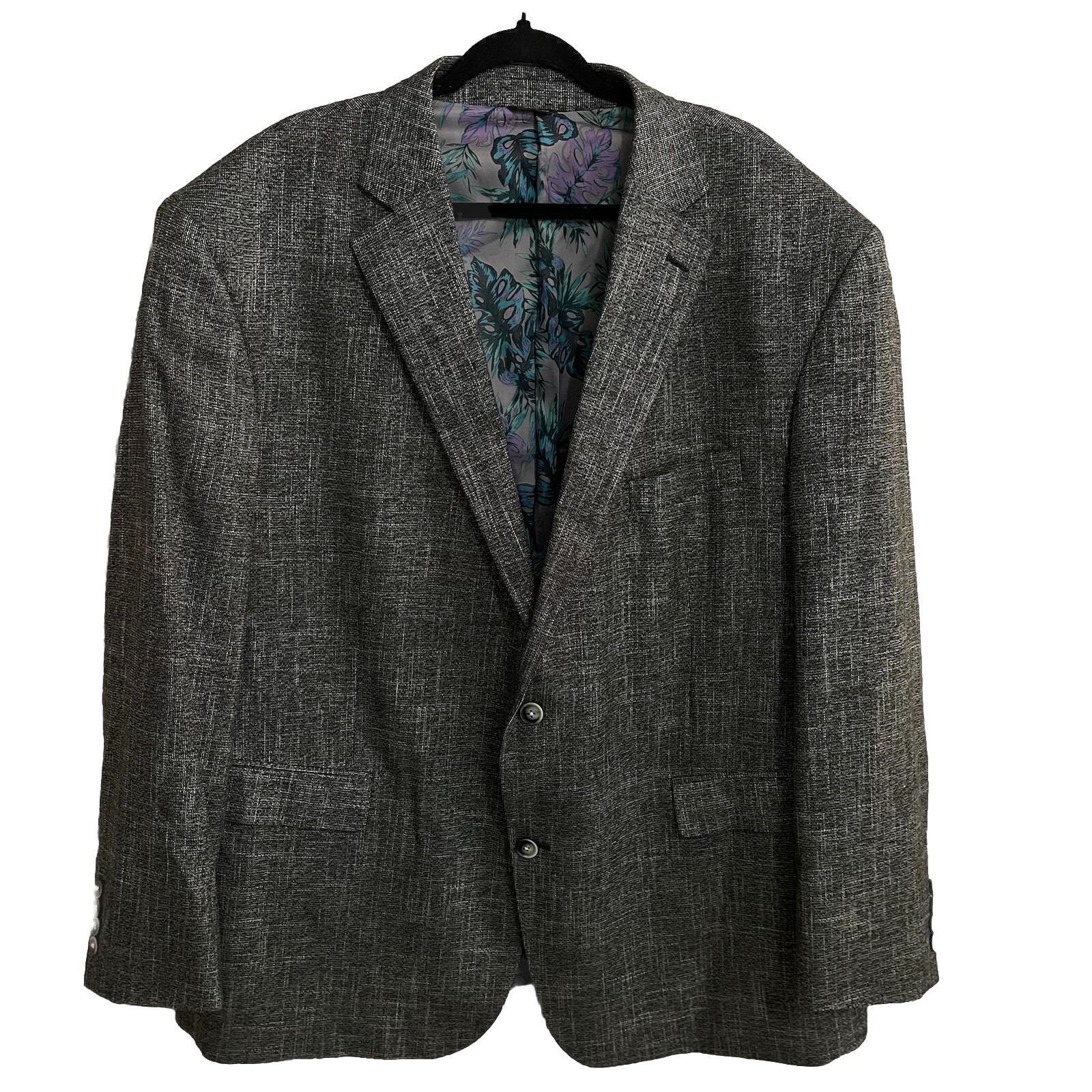 Oak Hill Men's Rayon/Polyester Blazer Forest GRAY SIZE 2XL 50/52