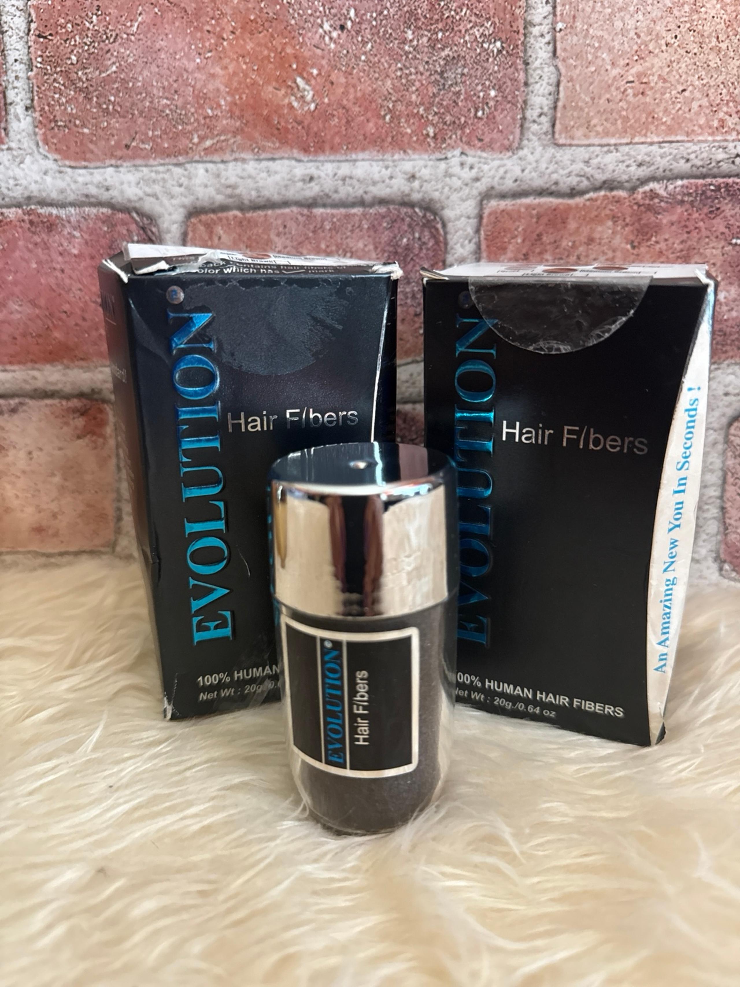 2 Evolution hair fibers dark brown