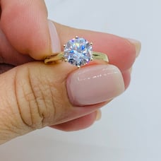 ❤️ 14k solid gold women’s ring Solitaire size 7.5 ❤️ engagement ring