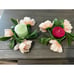 60 Mini wreath pink floral votive tealight candle rings shower favors decor NEW