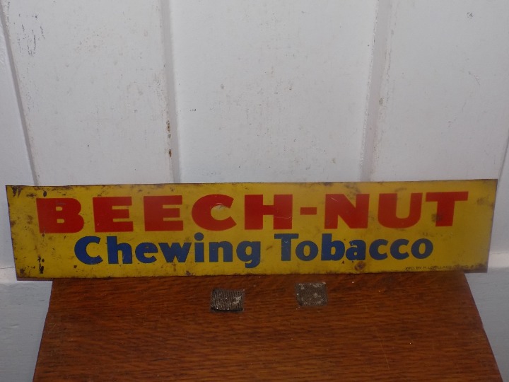Vintage Beech-Nut Chewing Tobacco Tin Sign