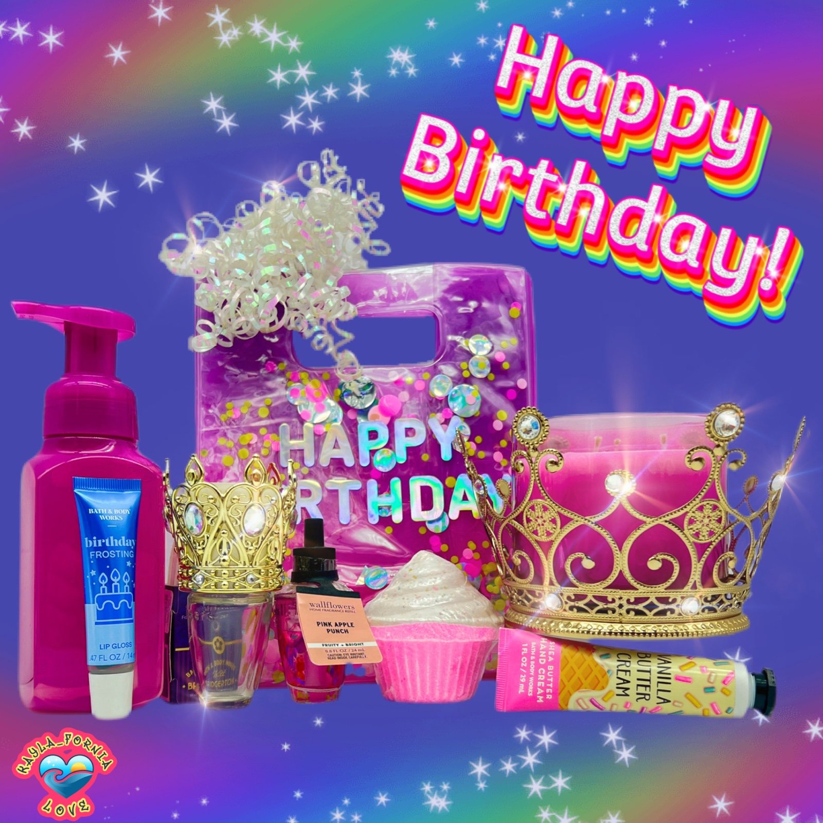 BBW ★ Happy Birthday Princess ★ 9 pc gift set