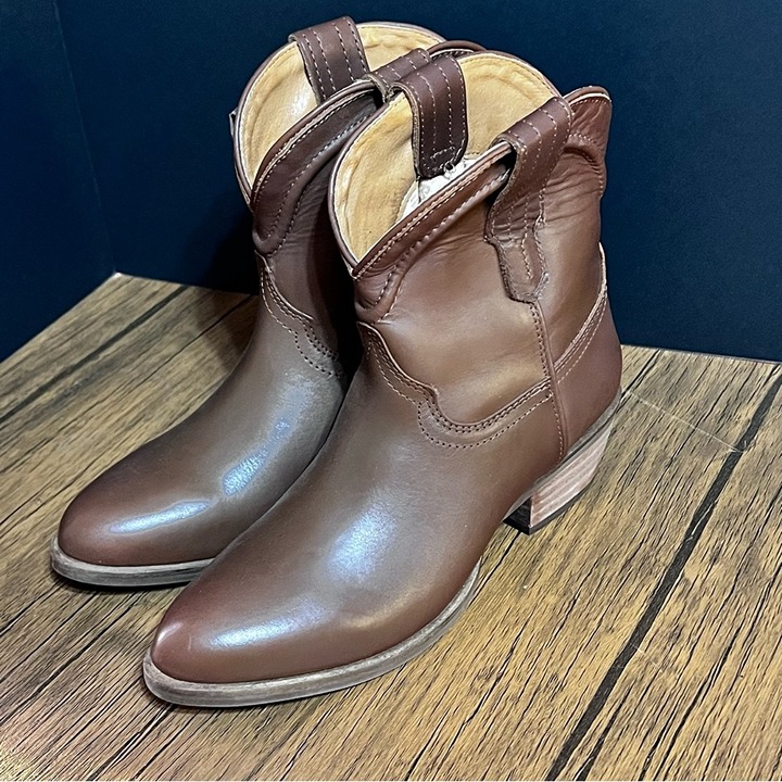 Dingo Seguaro Leather Round Toe Casual Western Boots Women’s Size 7 Brown New
