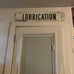 Metal Lubrication sign from repair shop 32 inches
