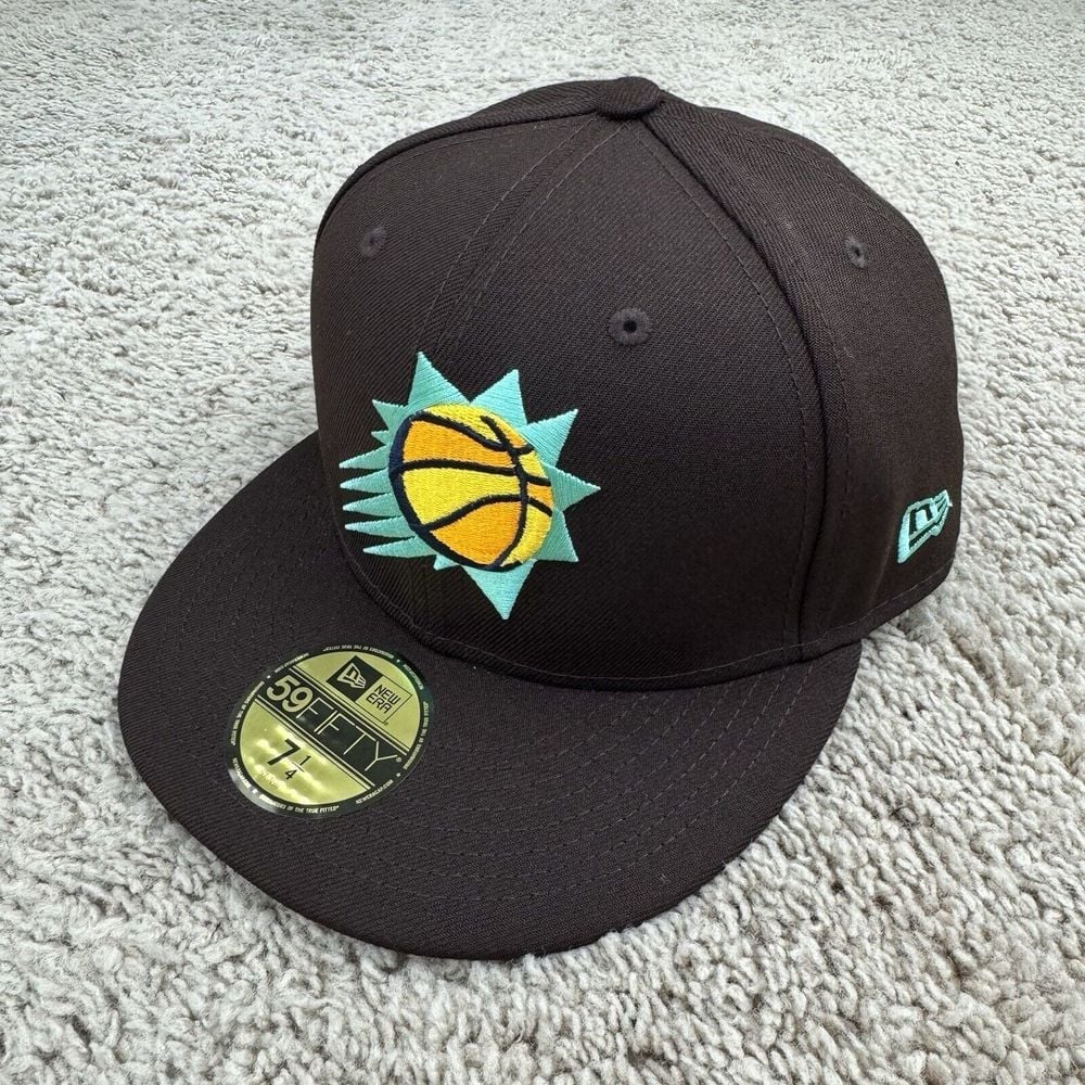 Phoenix Suns New Era 59FIFTY Hat Fitted 7 1/4 Burnt Wood Orange Mint NBA Cap NWT