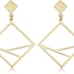 Women's gold-plated geometric earrings