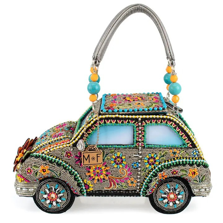 Mary Frances Sunny Drive Beaded Top Handle Car Bag