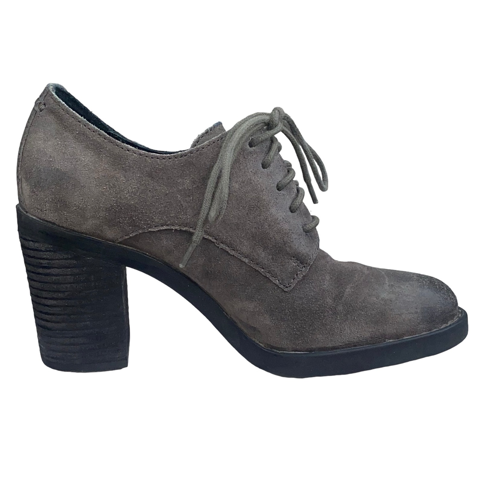 Born Women’s Jolene Grey Suede Distressed Oxford Heels Size US 8.5