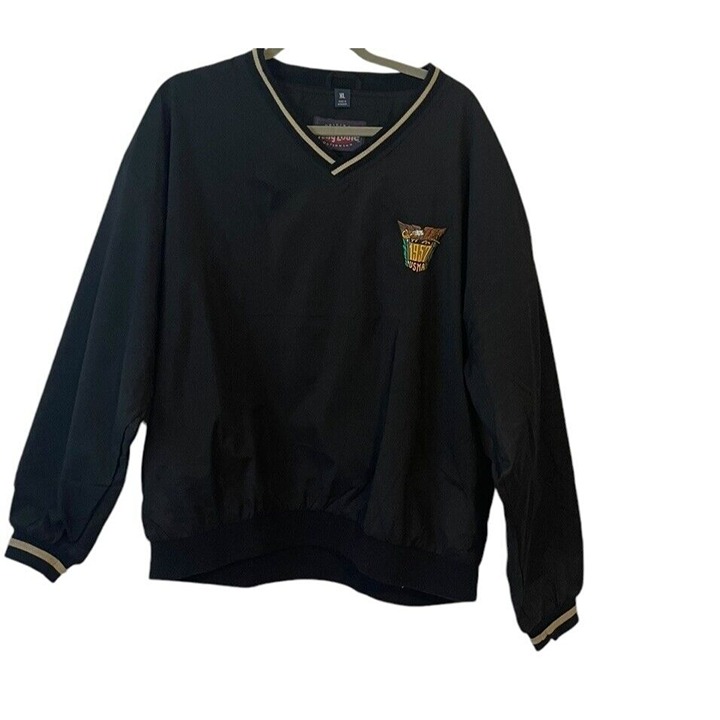 Vintage West Point 1957 USMA Shirt Windbreaker Pullover King Louie XL Black