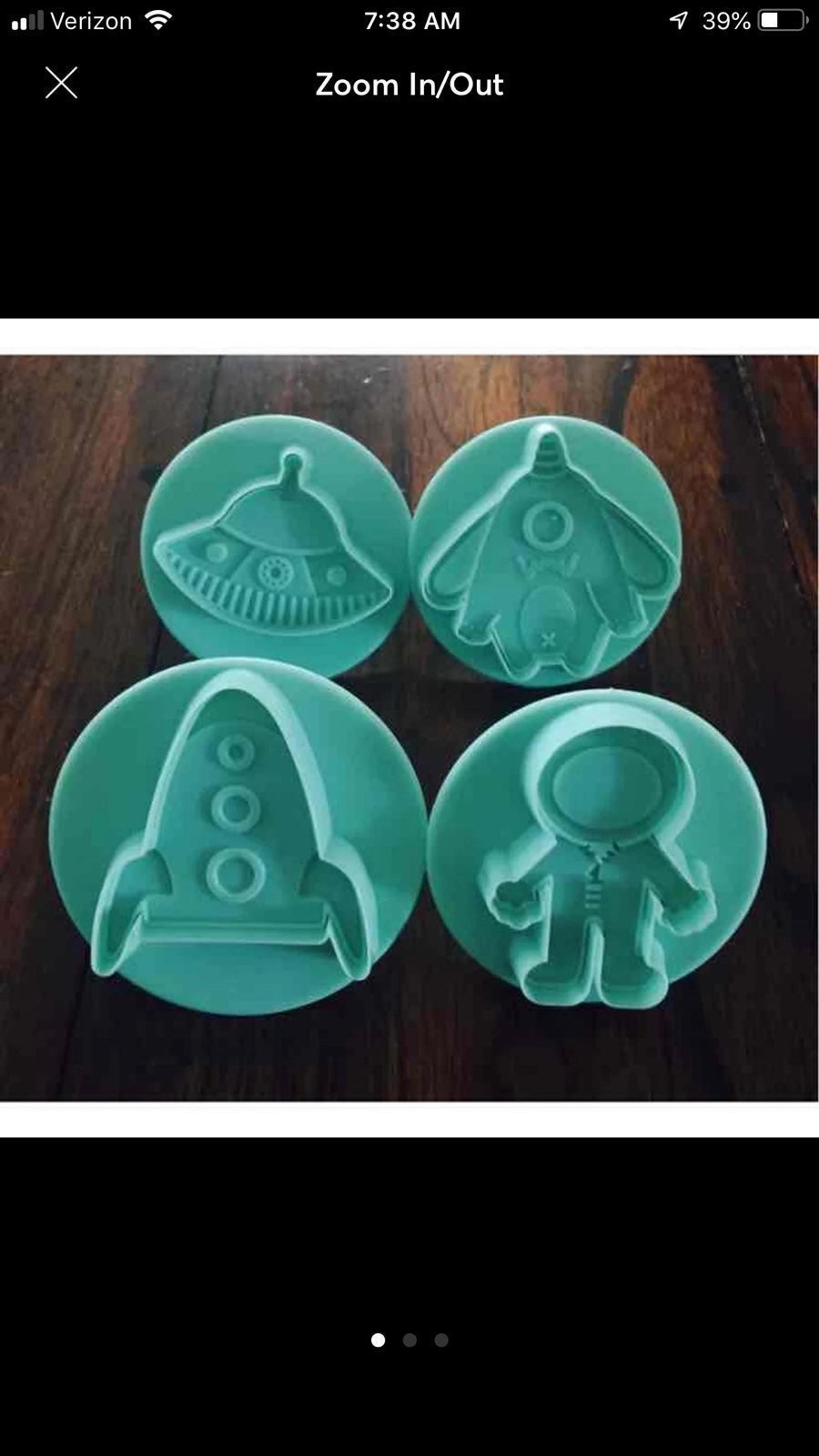 Astronaut rocket UFO cookie cutter set