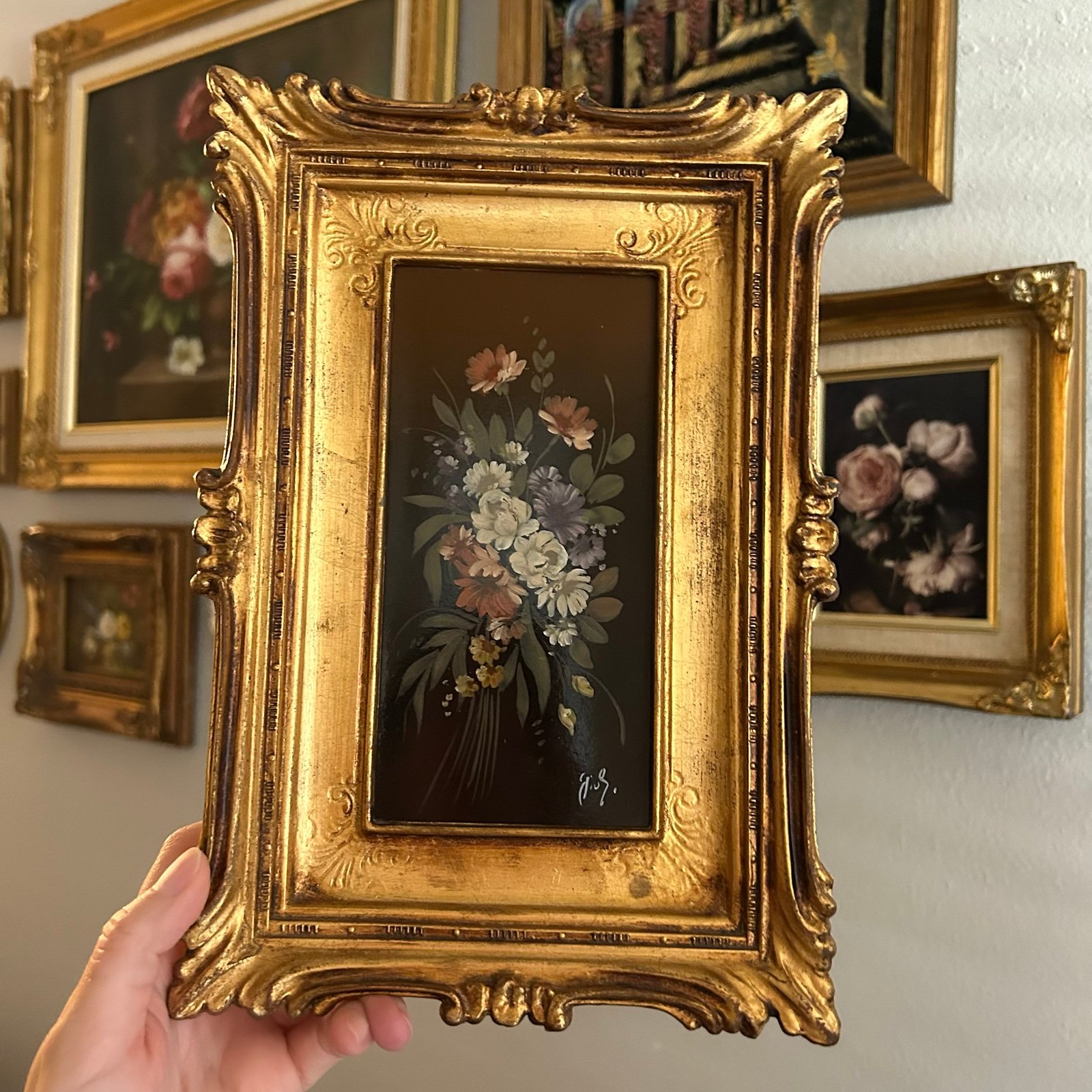 Still life floral painting Made in Italy
