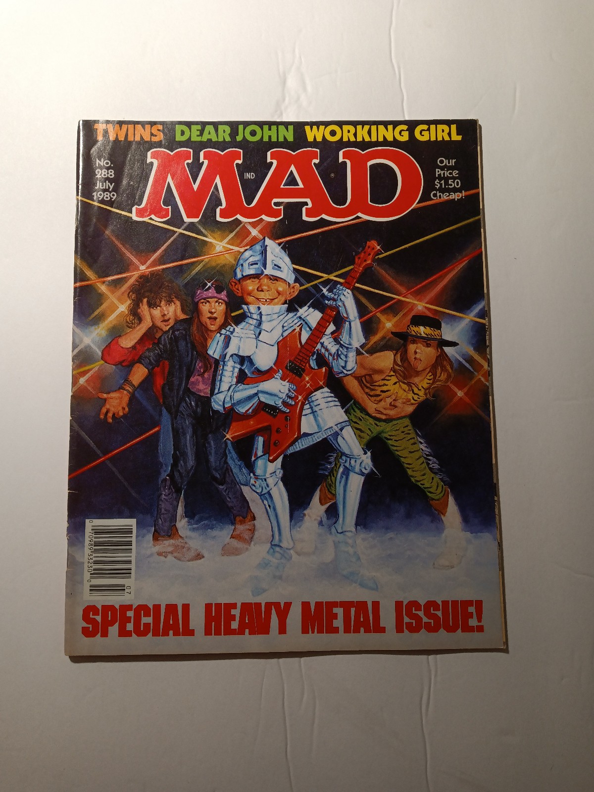 VTG Mad Magazine July 1989 #288 Twins, Dear John & Working Girl Cover, Newsstand