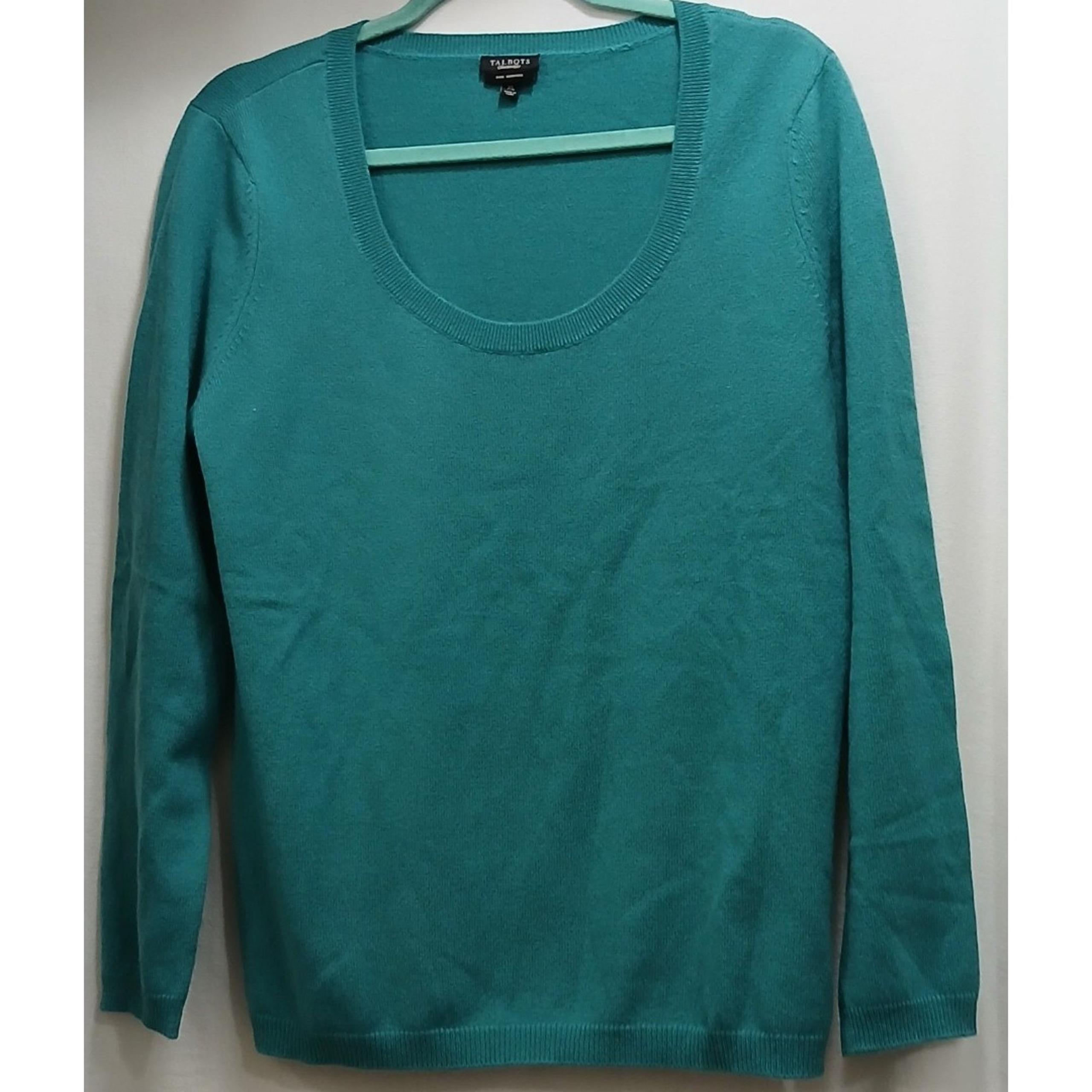 Talbots Pure Cashmere Womens Size XL  OG Scoop Neck Long-Sleeve Pullover Sweater