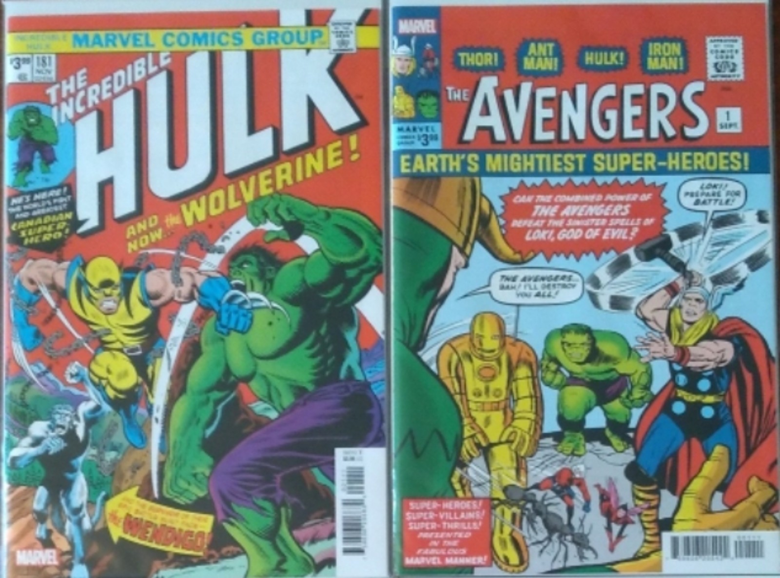 Hulk 181 & Avengers 1 facsmile Lot