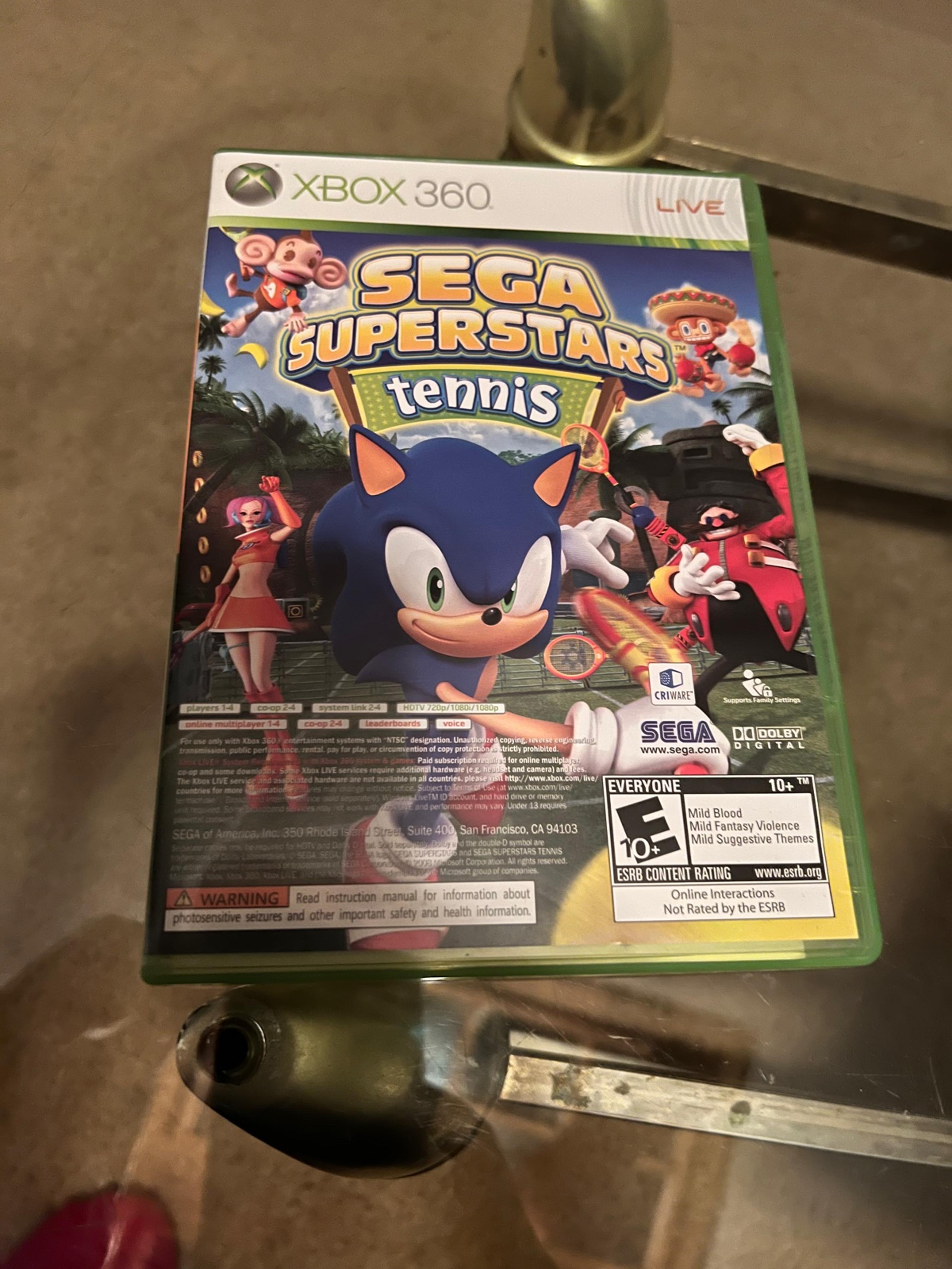 Sega Superstars Tennis XBox 360 game