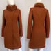 NEW WOMEN WINTER WOOL COAT ASYMMETRIC SNAP FRONT REAL RACCOON FUR COLLAR JACKET