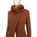 NEW WOMEN WINTER WOOL COAT ASYMMETRIC SNAP FRONT REAL RACCOON FUR COLLAR JACKET