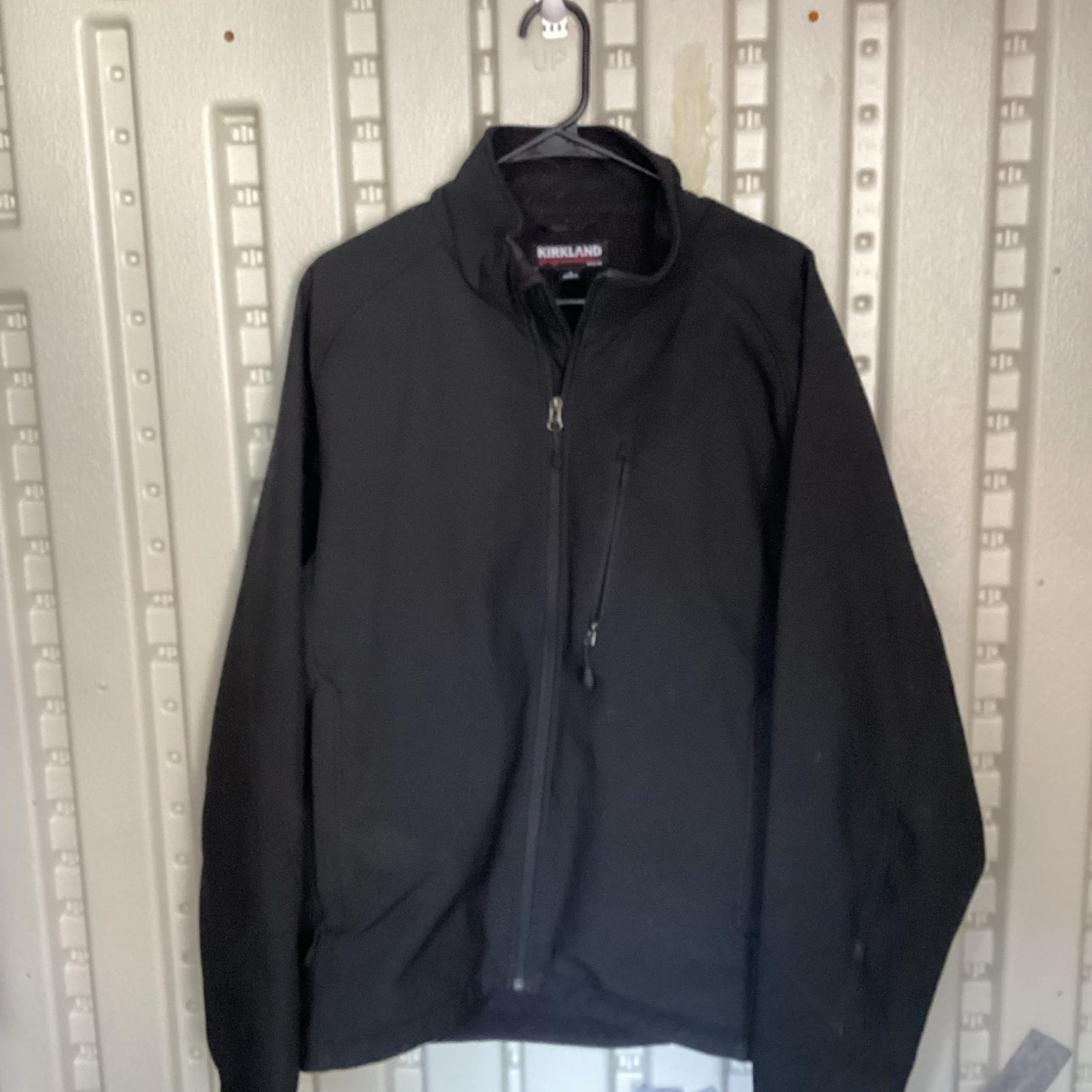 Kirkland Signature Men’s Soft Lined Jacket Zipper Front Black Size XL