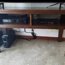 Wood tv stand