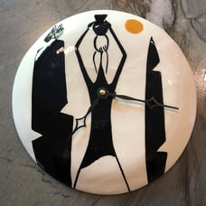 Zebi Designs Ceramic Haitian Lady Clock