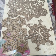 Anna Griffin 3 piece Snowflake Dies (2014) HTF