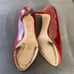 Heels size 7, Red/Burgundy