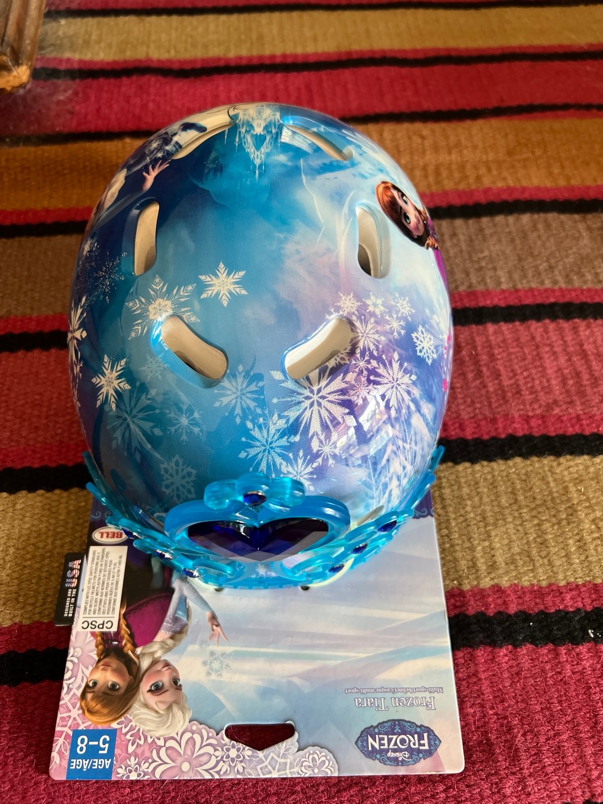 Disney Frozen 3D Tiara Bicycle Helmet Age 5-8 Bell True Fit head Protection Kids