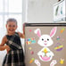 16 Pieces Happy Easter Bunny Refrigerator Magnets Fridge Magnet Sticker