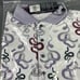 Greyson Golf Shirt Polo Serpentine Print Large Arctic White Polyester MSRP 118
