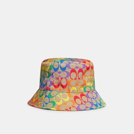 Coach pride Rainbow Signature Bucket Hat c9919 coach retail