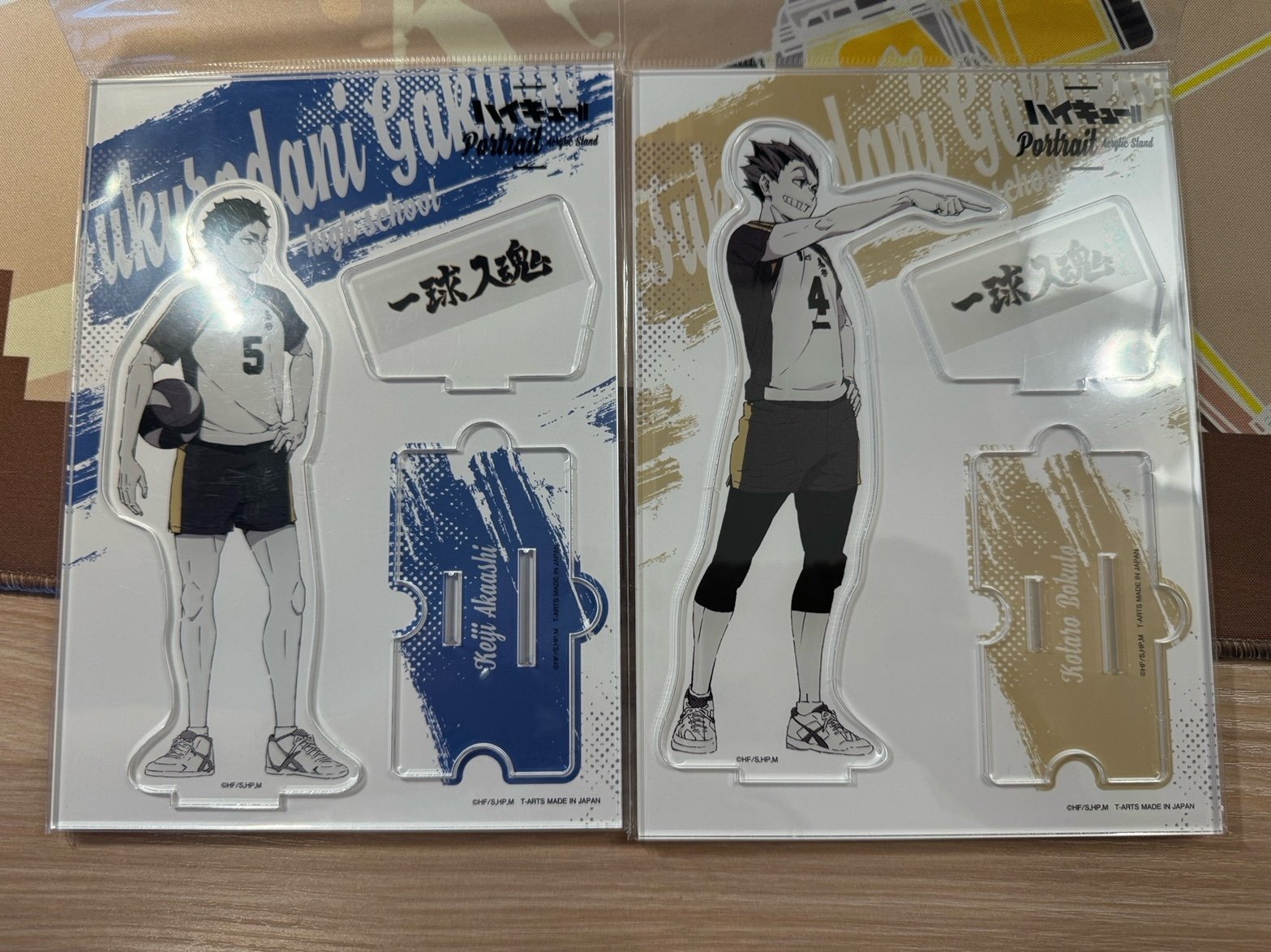 2 pcs acrylic stands haikyuu Bokuto and Akaashi