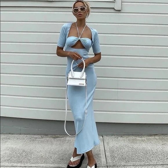 PRINCESS POLLY LIONESS Blue Field Of Dreams Maxi Dress