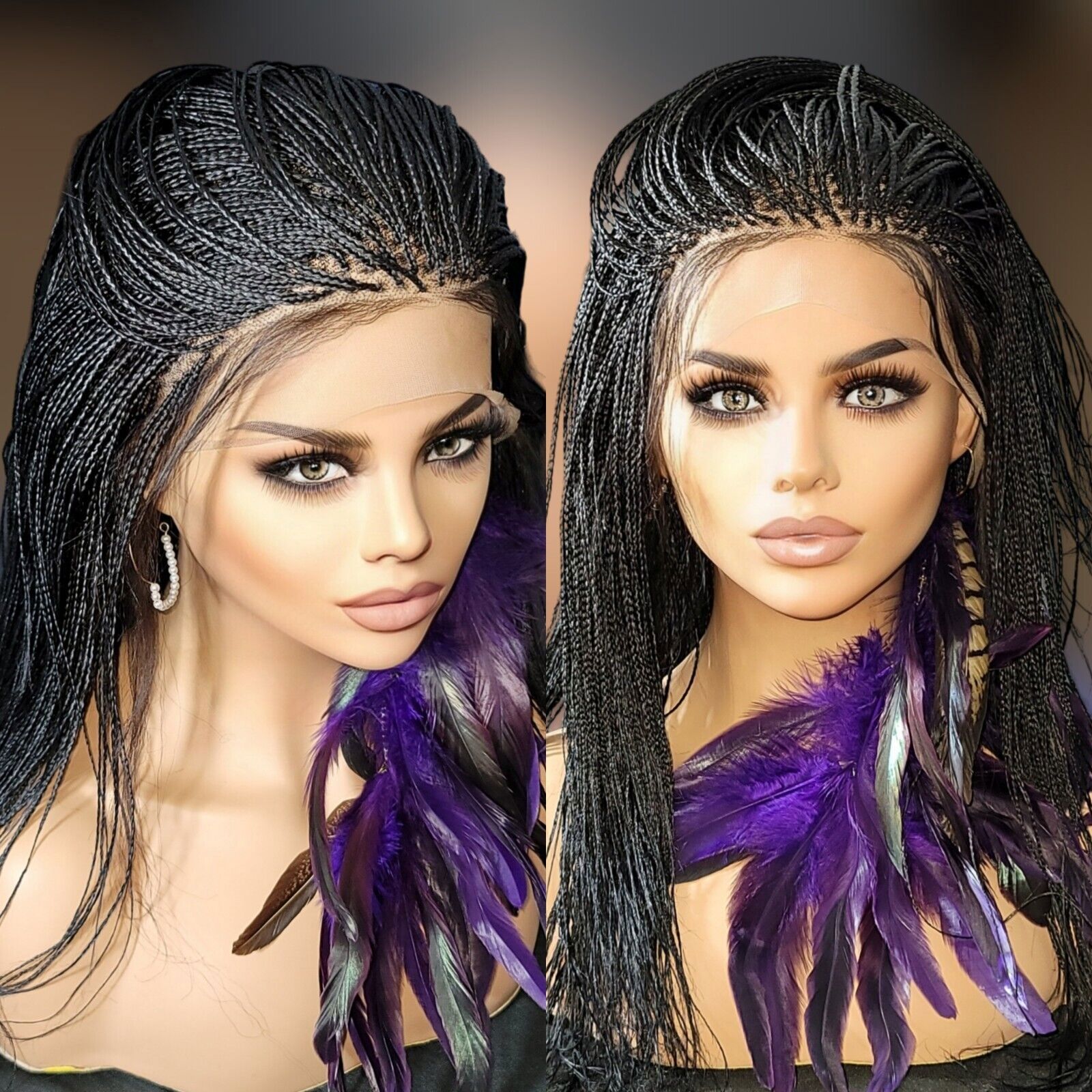 micro braid lace wig