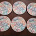 COROLLA Bone China Galo Design Germany 6 Plates Dinnerware 11.75