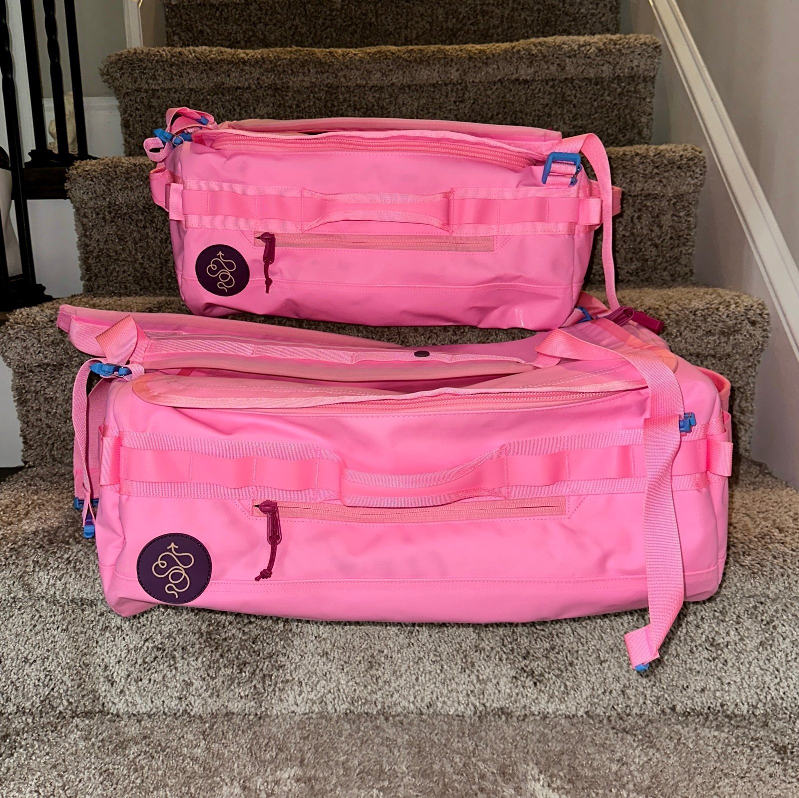 Baboon To The Moon Set -Small and Mini Cotton Candy Pink