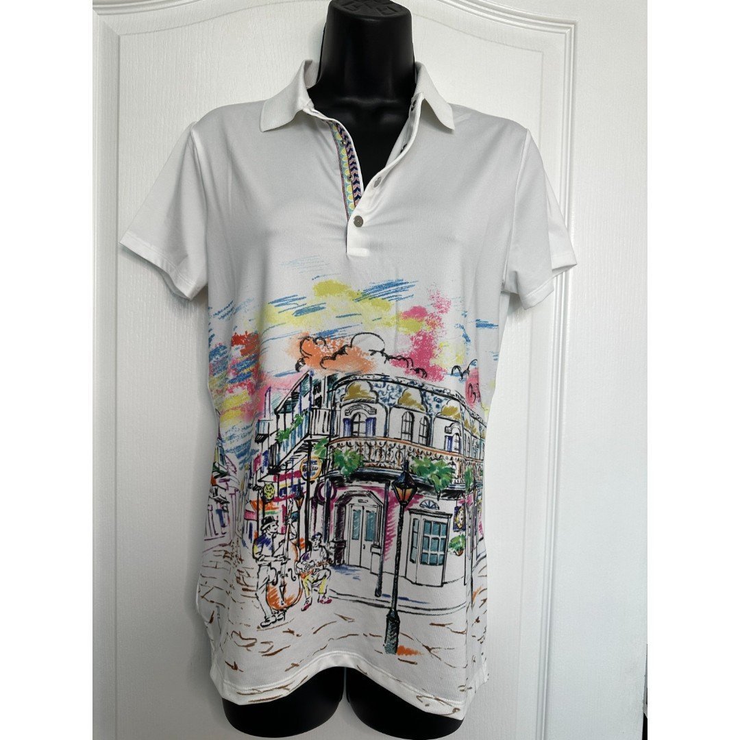 RLX Ralph Lauren Womens Wicking Golf Polo Shirt French Quarter S NWT