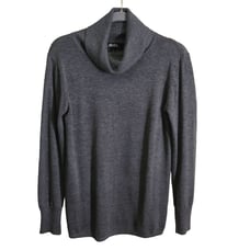 Lulus Friend Of A Friend Gray Cowl Neck Sweater Size L