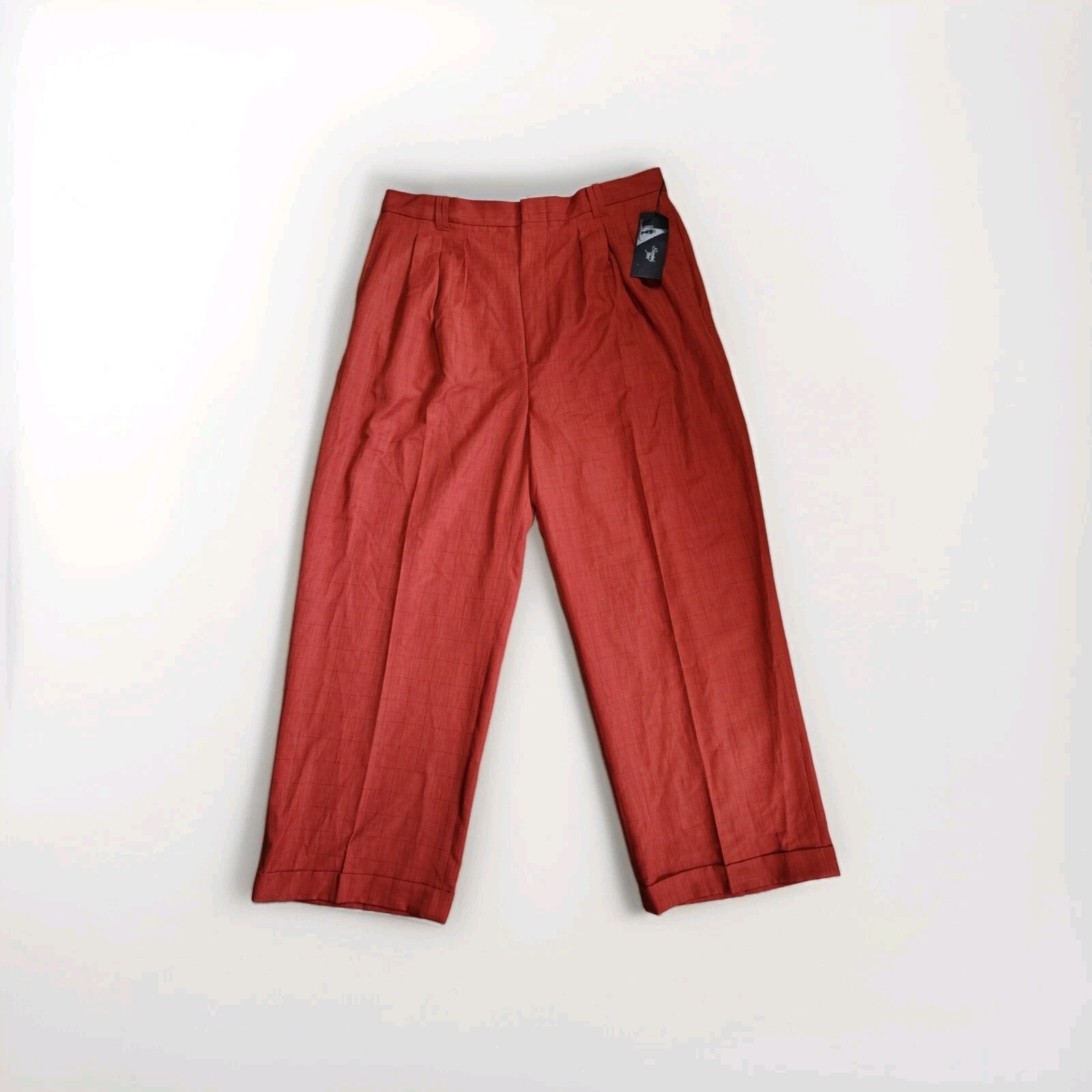 Vtg Smokey Joes Men's Relaxed Fit Pleated Pants Size 38 NWT Wide Leg Orange USA