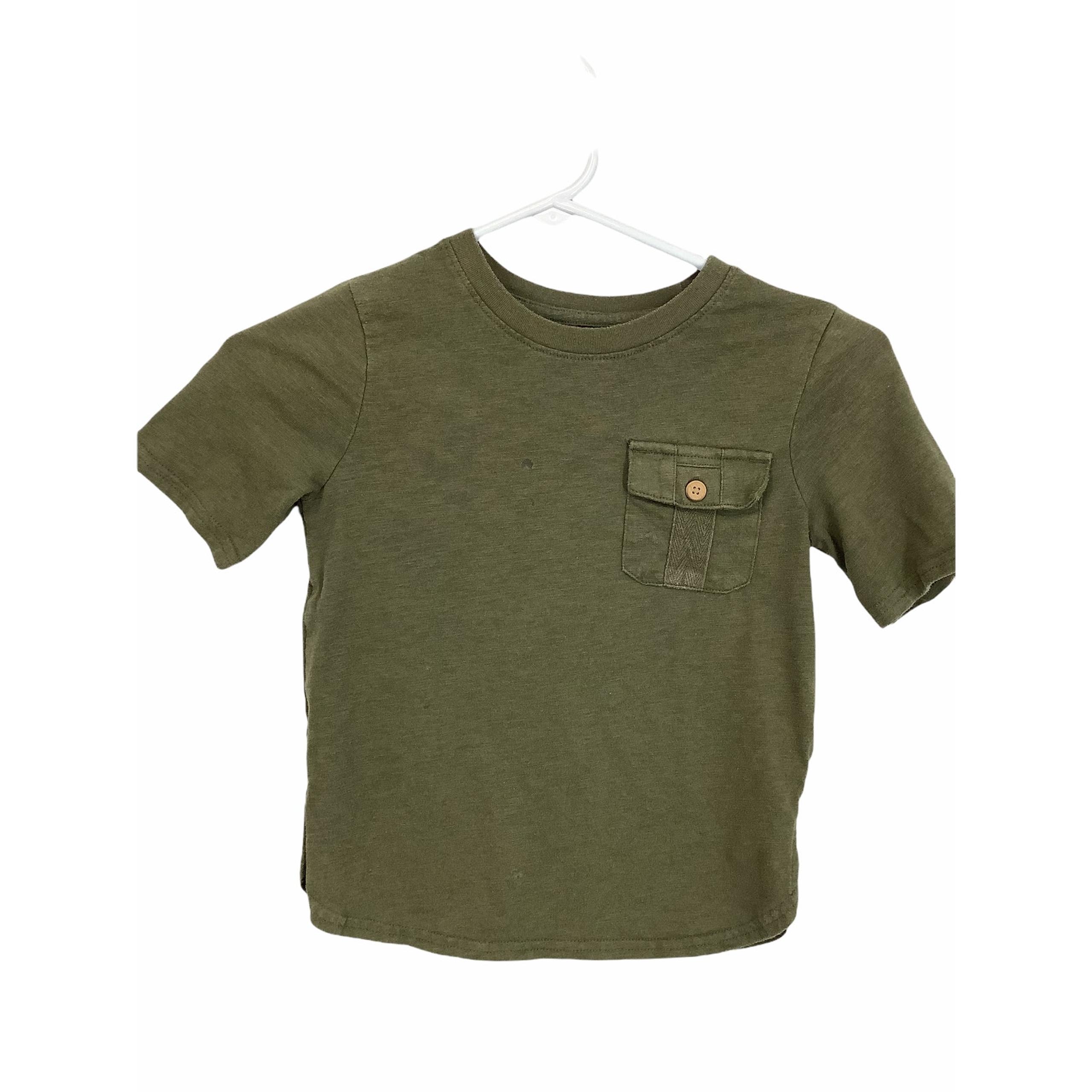 Cat & jack Boys Green Short Sleeve Pocket T-Shirt Kid's Toddler Size 5T