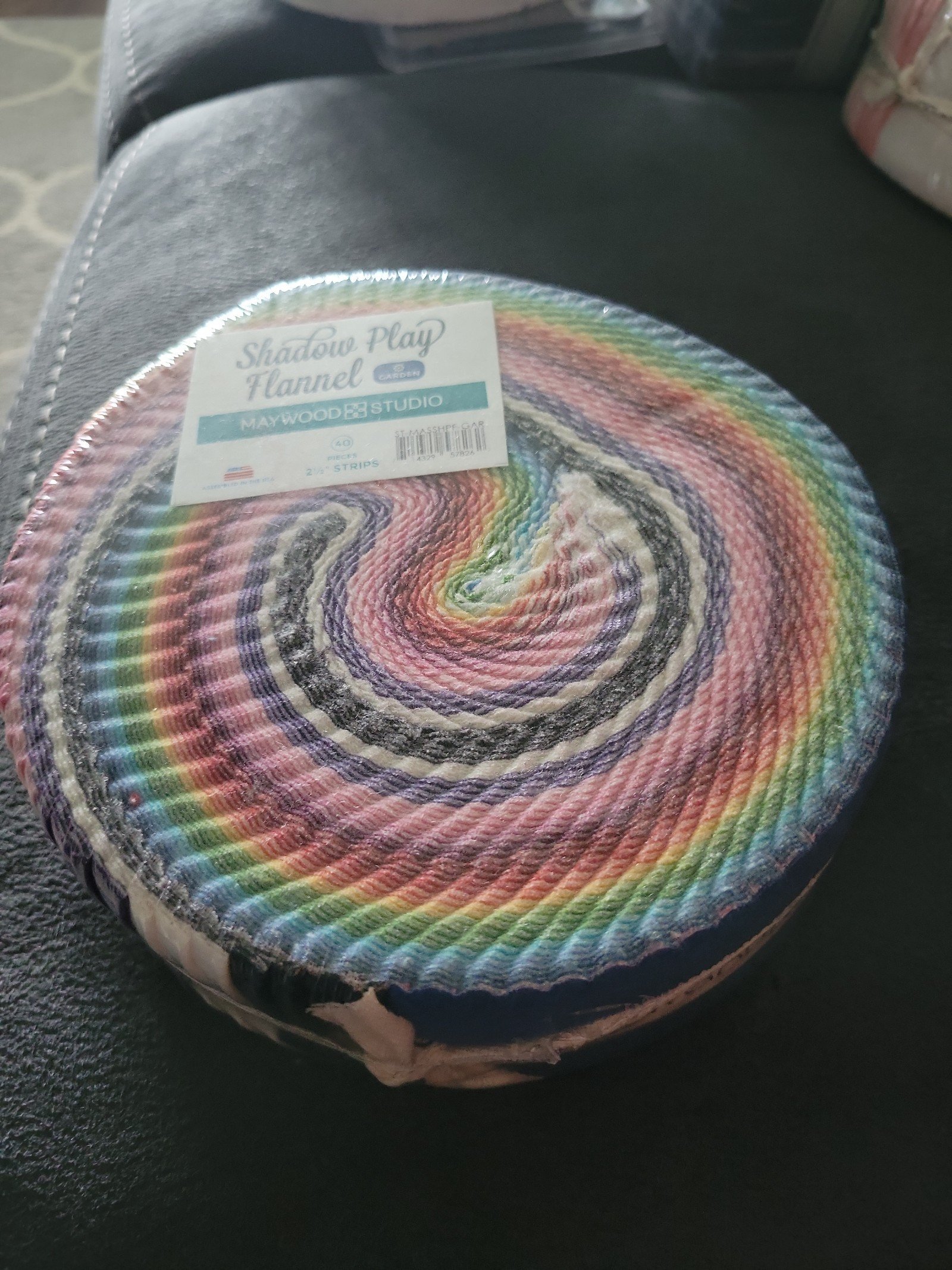 Shadow play flannel fabric strip roll