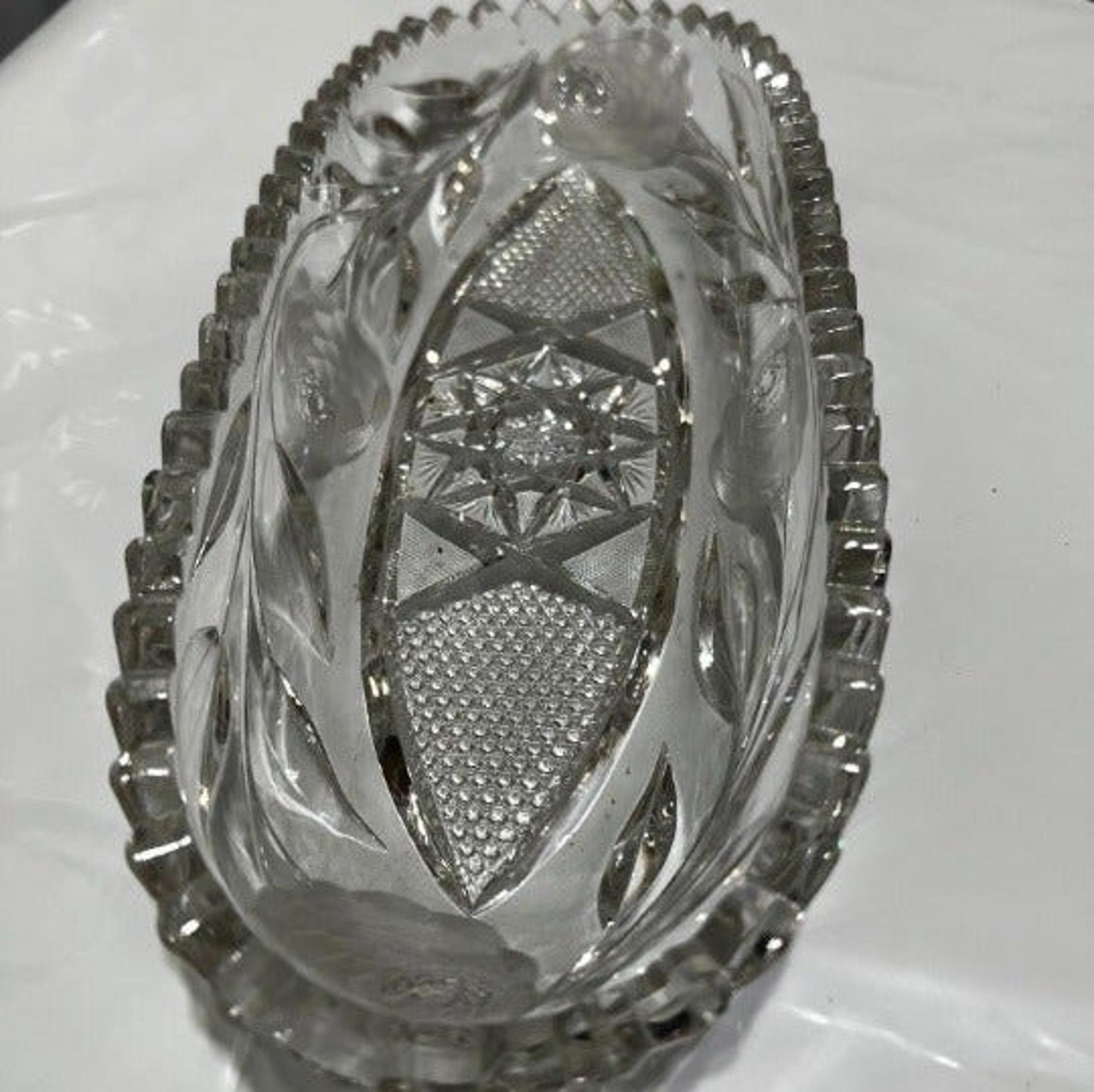 Vintage Crystal Serving Bowl