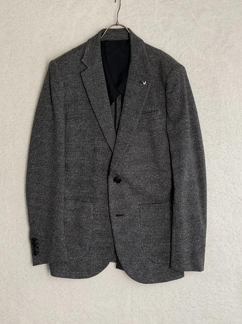 1piu1uguale3 Gray x Black 5 Crazy Rib Jacket