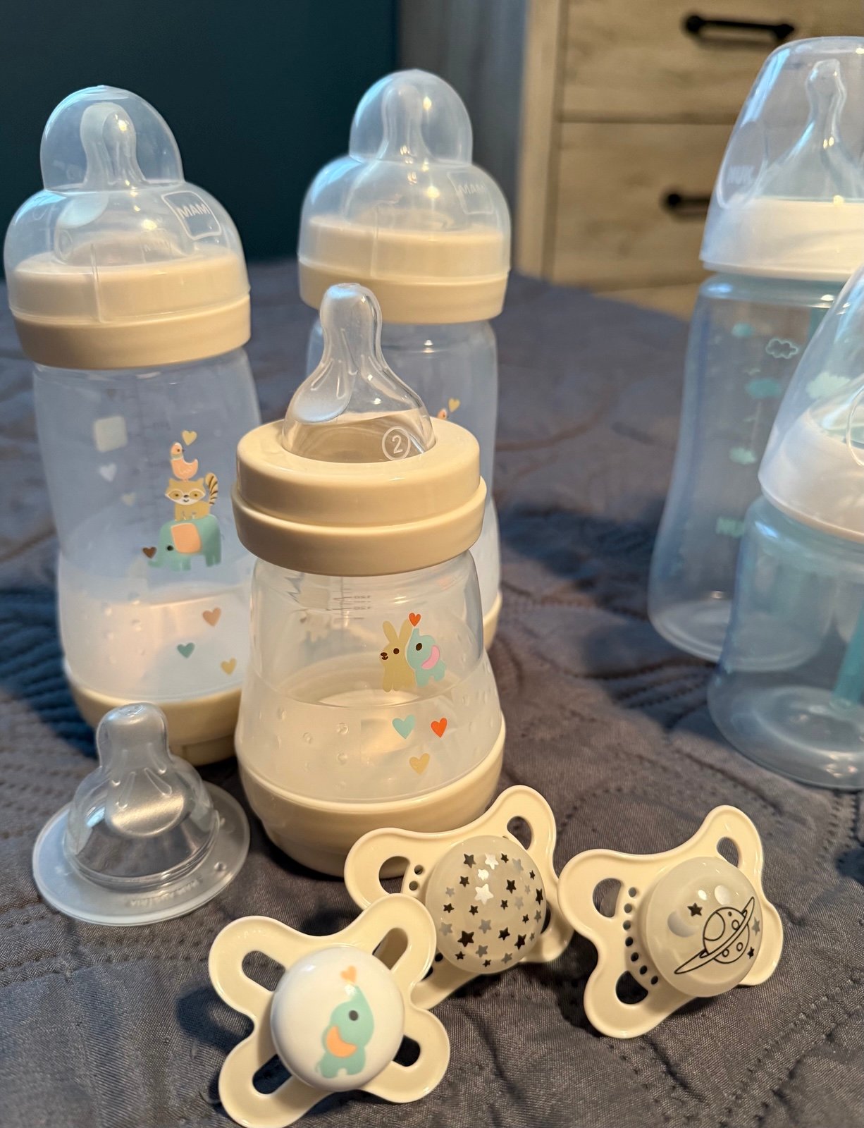 Bottles/nipples/pacifiers (Nuk, tommie tippee, Mam, Philips, Avent, Herobility)