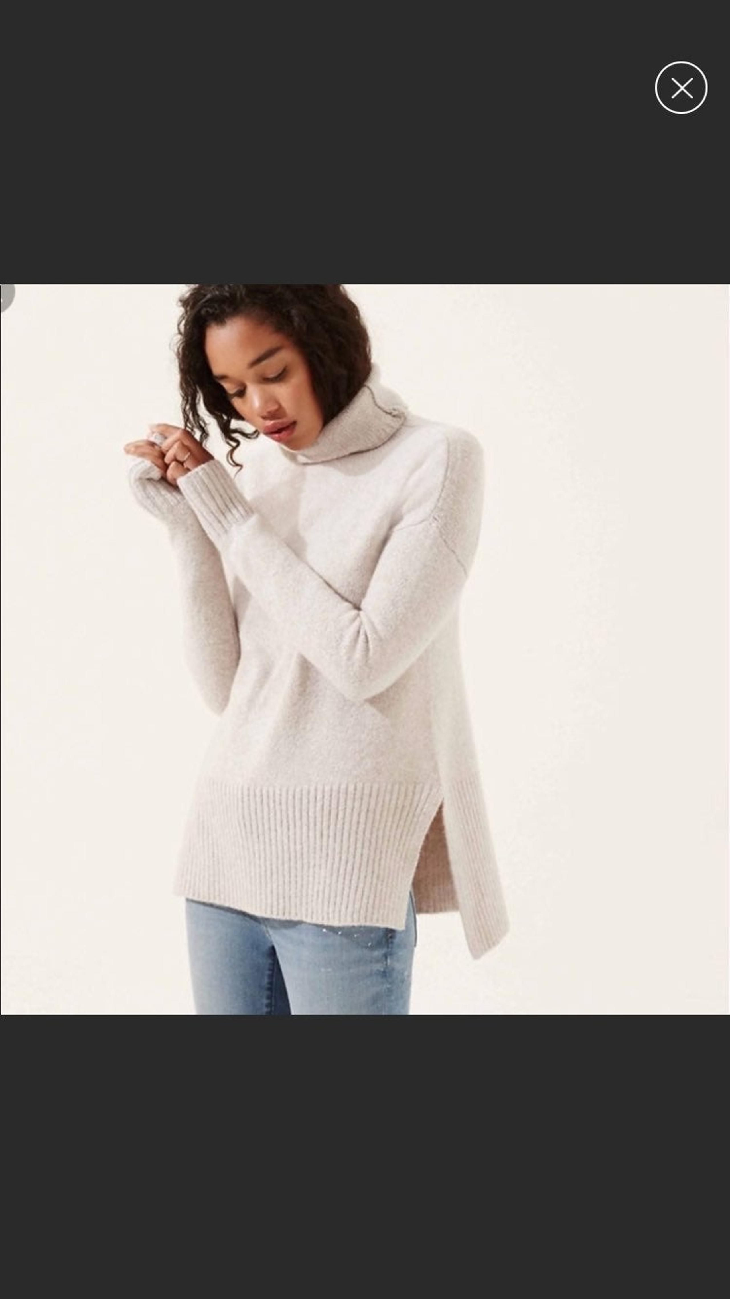 Lou & grey beige funnel neck sweater